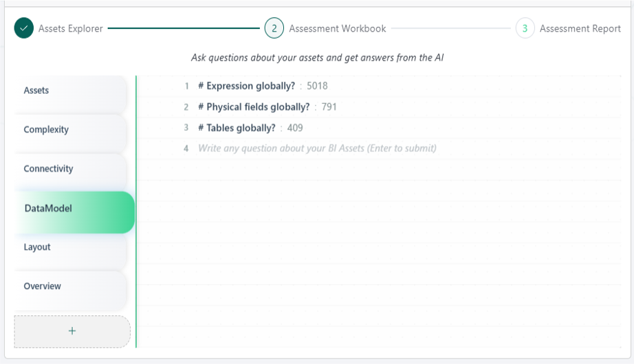 CoCoBI assessment workbook screen
